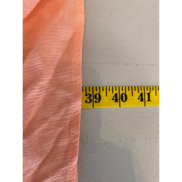 NWT Torrid Peach Flowy V-Neck Dress With Crochet Details & Tassel Tie Size 1 - Picture 7 of 11